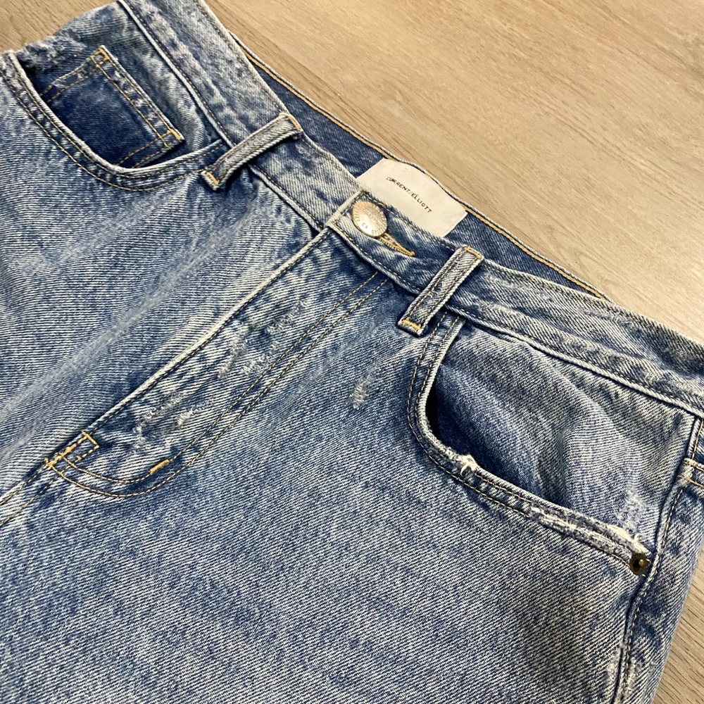 Current / Elliot yours mine straight crop distressed jeans 31 - Picture 5 of 12